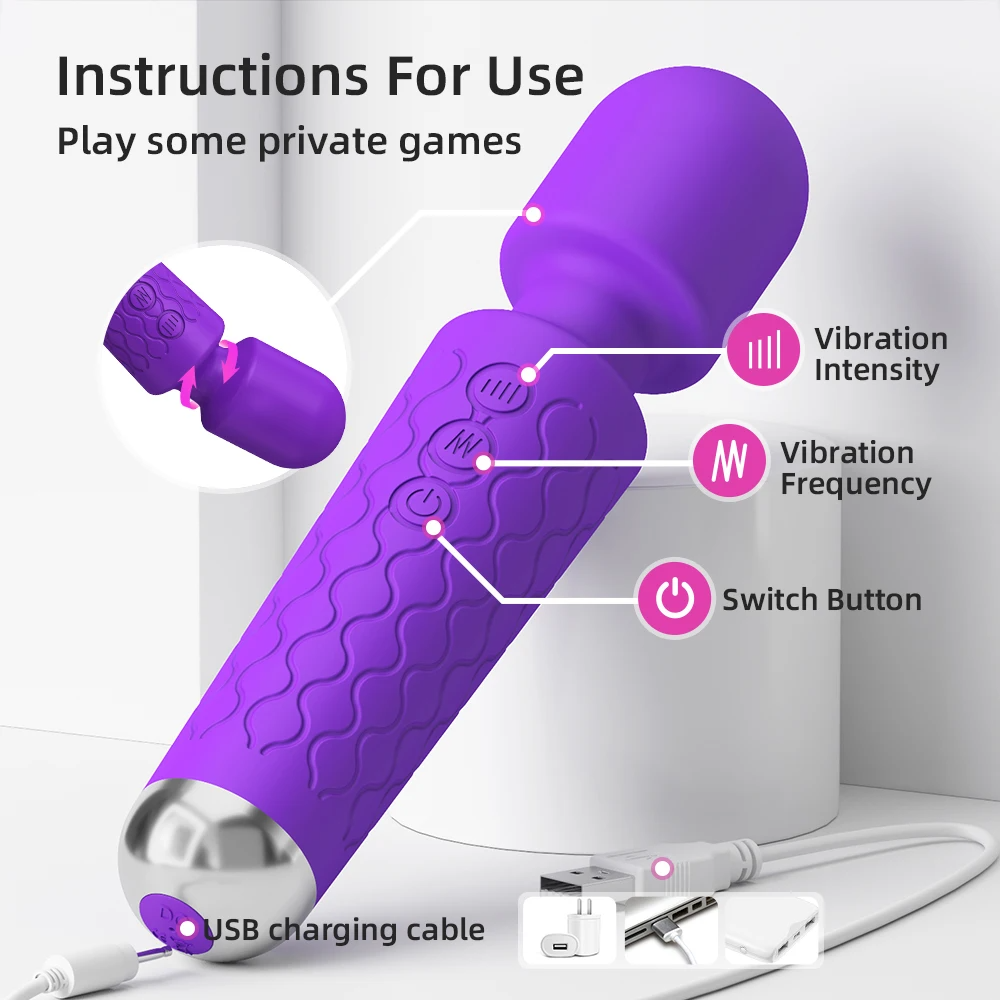 Rechargeable Wand Massager Vibrator - Image 6